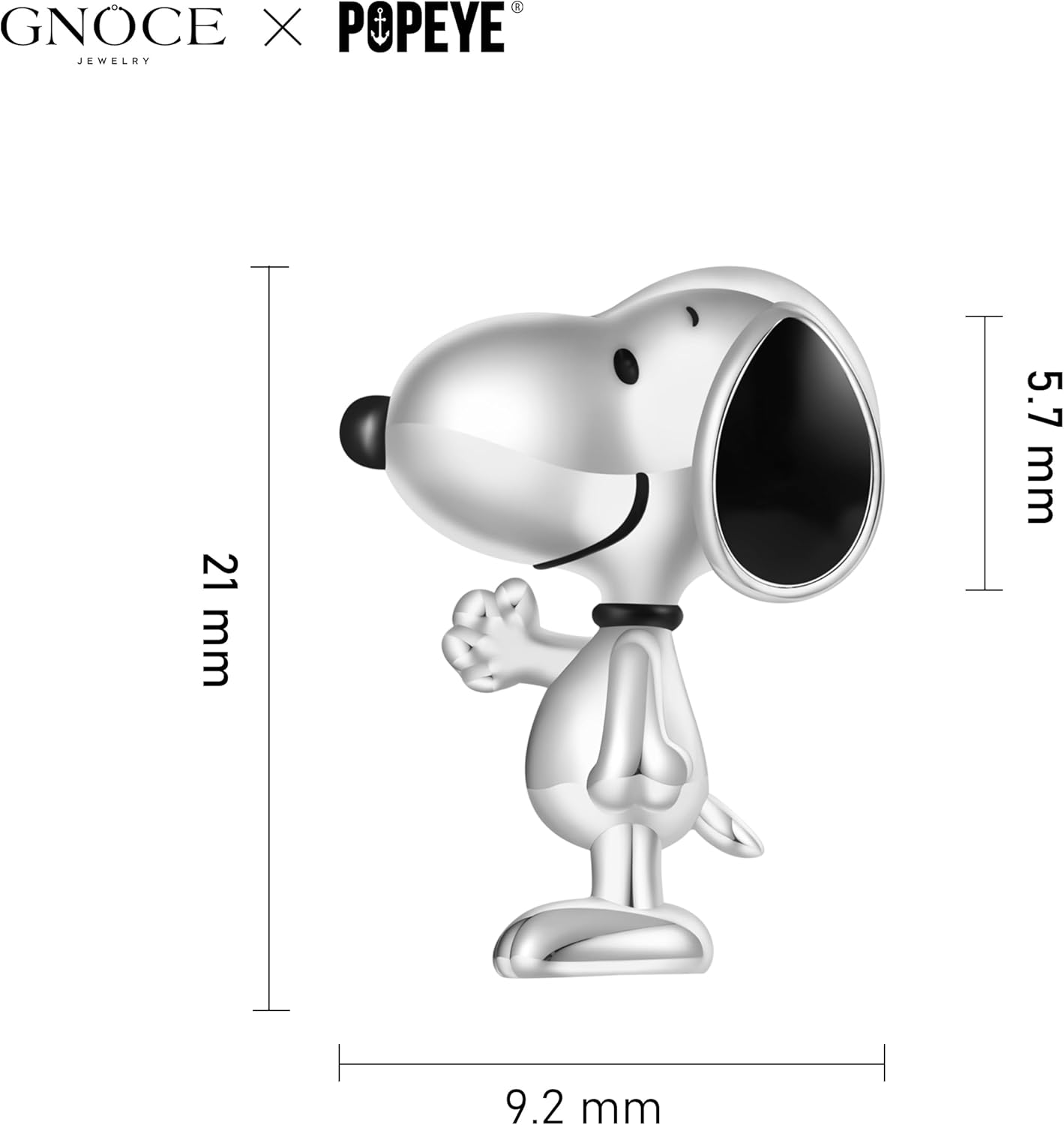 GNOCE Peanuts Snoopy Pendant Dangle Charm for Women, S925 Sterling Silver Dangle Charms for Women Wife, Valentine‘s Day, Mother’s Day Jewelry (Standing Snoopy) - Image 7