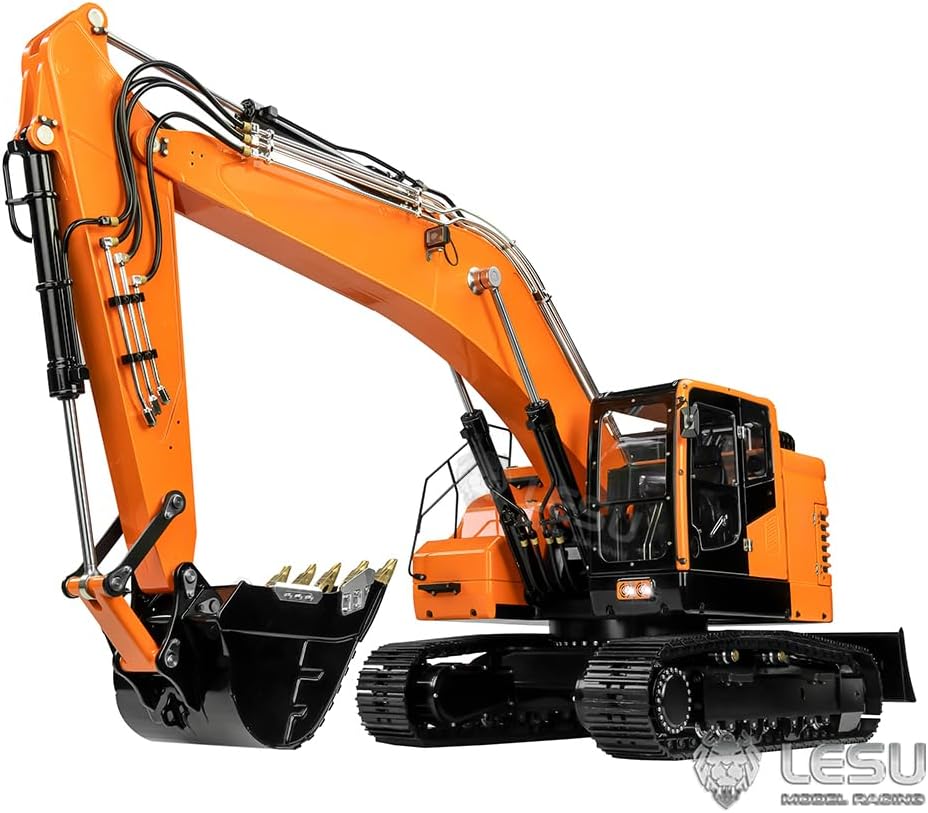 LESU 1/14 RC Hydraulic Excavator Metal for ET26B 2 Arms Remote Control Digger Model Motor ESC Servo Light RC Hydraulic Heavy Machine Hobby Grade Model for Adult Hobby