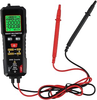 HT93 Multi-Function Digital Multimeter Handheld NCV Detection Smart Multimeter with Auto Range Measurement for Voltage Resistance Continuity Testing LED Flashlight True RMS Data