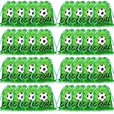 Sadnyy 32 Pcs Soccer Drawstring Bag Football Party Favor Backpack Sports Football Treat Bags Gift for Team Soccer Theme Birthday