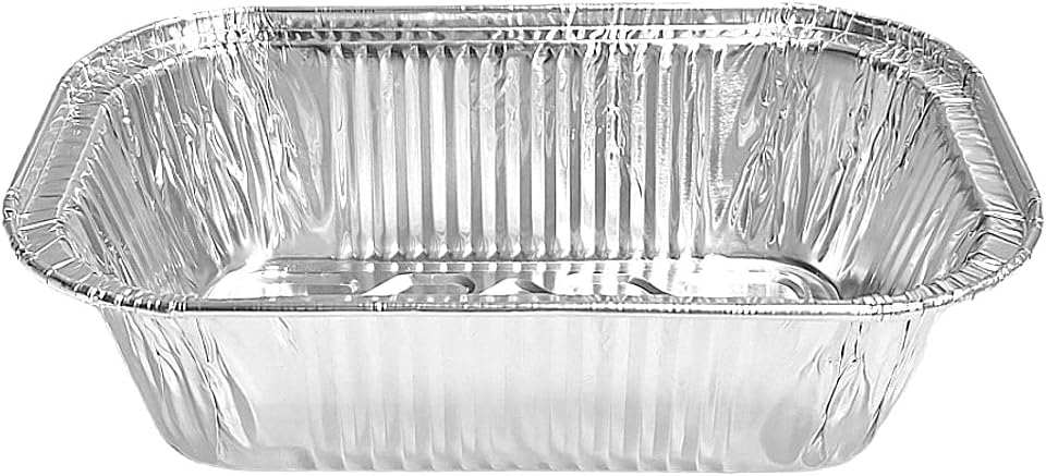 PACTOGO 8 oz. Aluminum Foil EXTRA-MINI Loaf Pans Small Disposable Miniature Bread Container – ½ Pound Baking Tin Liners, Perfect to Bake Cakes, Bread Loaves, and Meat - 5.4 x 3.25 x 1.3 (Pack of 500)