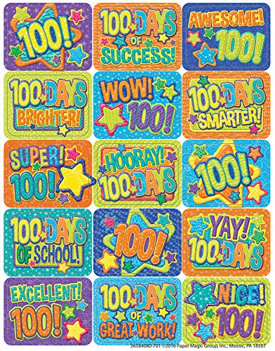 Stickers Color My World 100 Days Success autocollants pour projet créatif