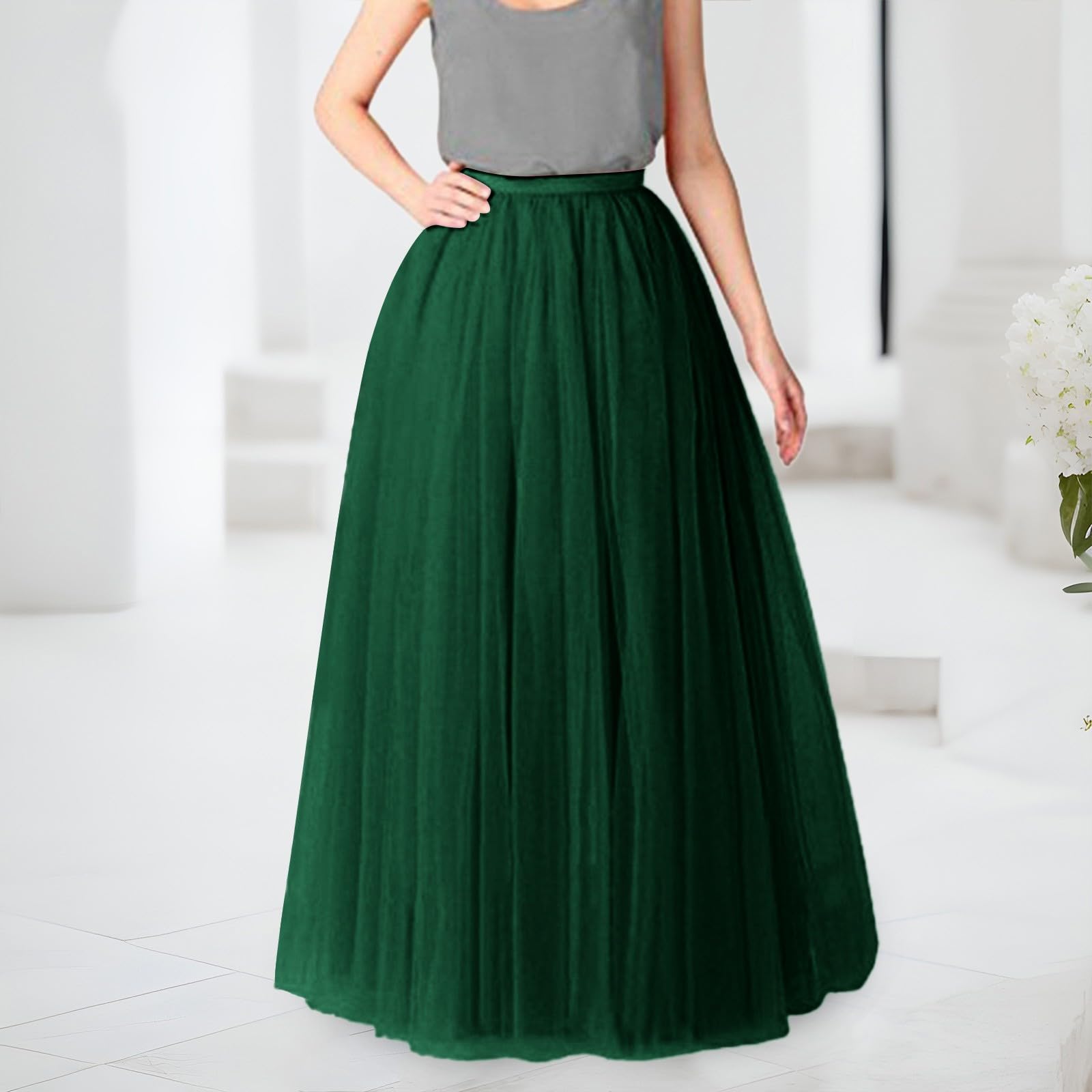 Damen Ballett Tütü, Ballettrock Knielang Tüll Rock Elastische Taille, Tüll Petticoat, Kurz Tütü Mädchen für Party Dance Dress Up Zubehör Cosplay