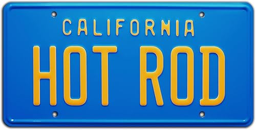 California Vintage | HOT Rod | Placa de matrícula estampada de metal
