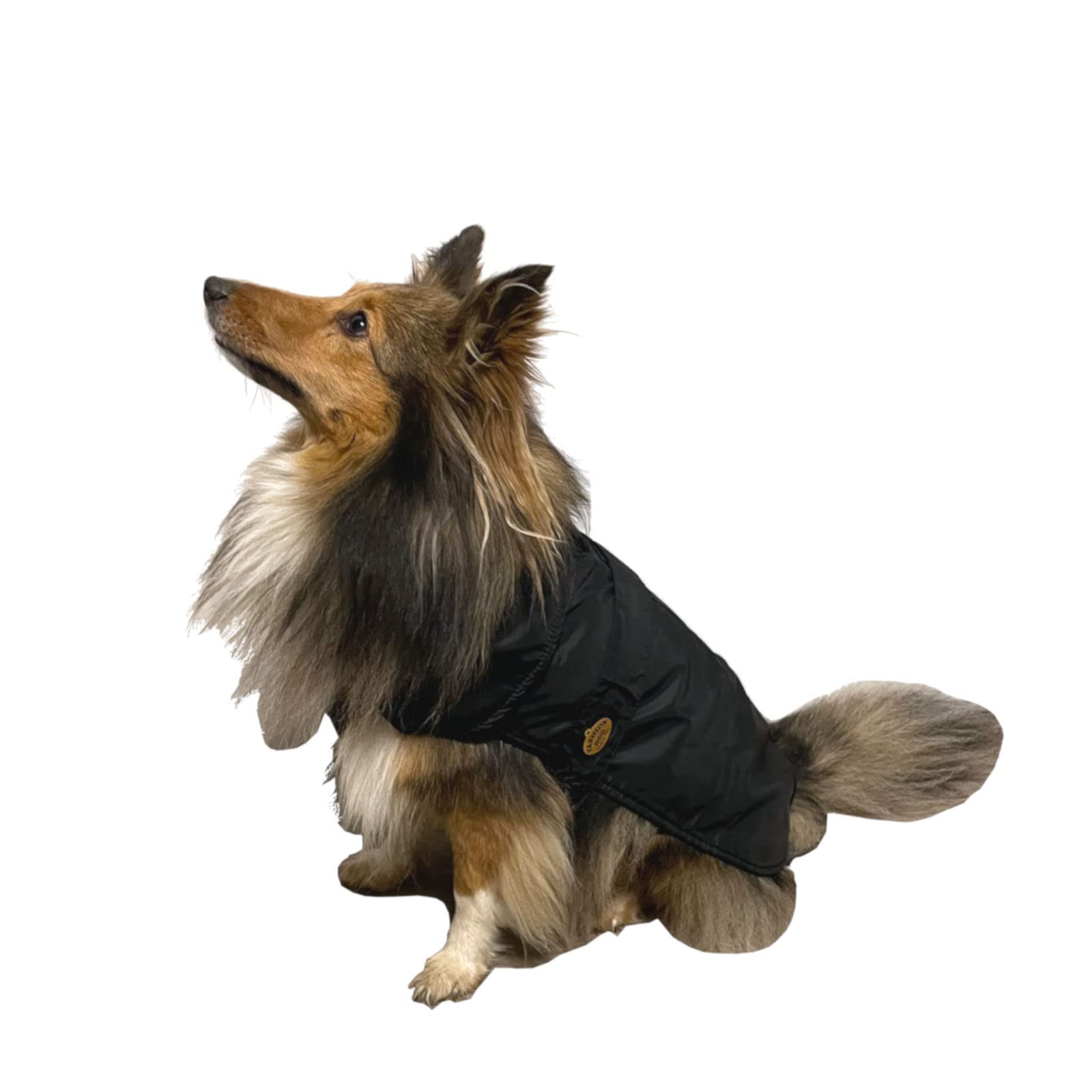 Fashion Dog Impermeabile per cani con fodera in pile – nero – 51 cm