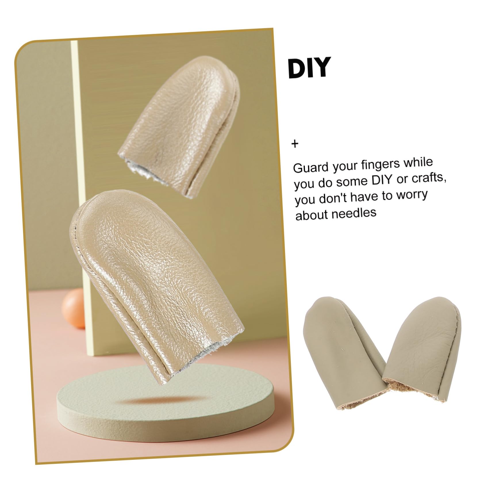 ARTIBETTER 2sets 12pcs Leather Thimble Finger Cover Sewing Supply Versatile Protective Sleeves for Crafting Lightweight and Durable Design Safe Material for Finger Protection While 12pcs*2