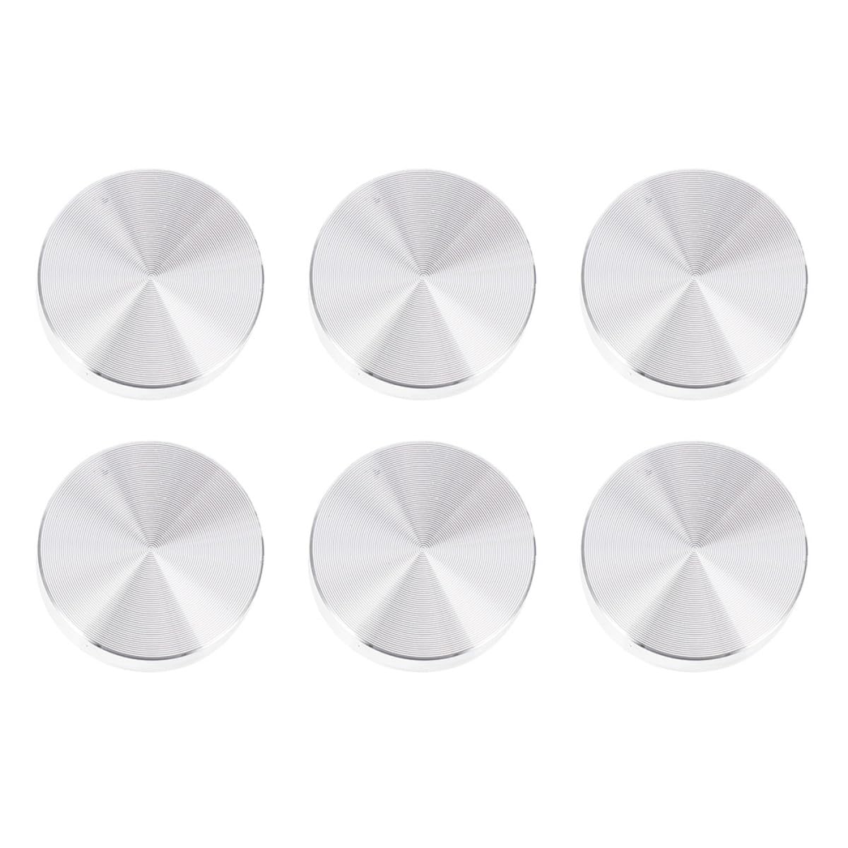 Discos circulares metálicos para muebles y vitrinas transparentes, 6 piezas