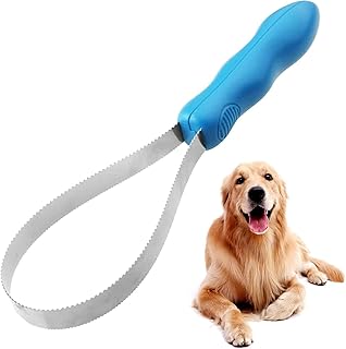Dual-Sided Dog Shedding Blade,Dog Deshedding Loop Brush,1Pc Dog Shedding Brush,Dual-Sided Stainless Steel Deshedding Tool,...