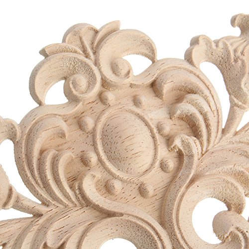 Ornamento con volute, in legno, prodotto a mano