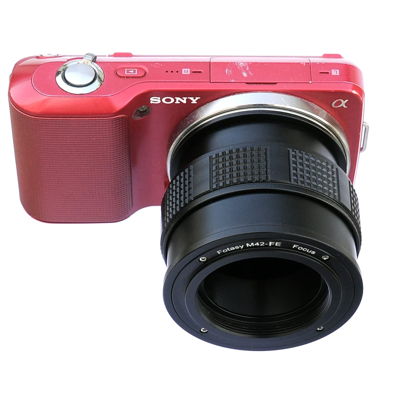 Fotasy M42 obiettivo a Sony NEX E-mount anello adattatore/macro Elicoide, nero (NA42 F)