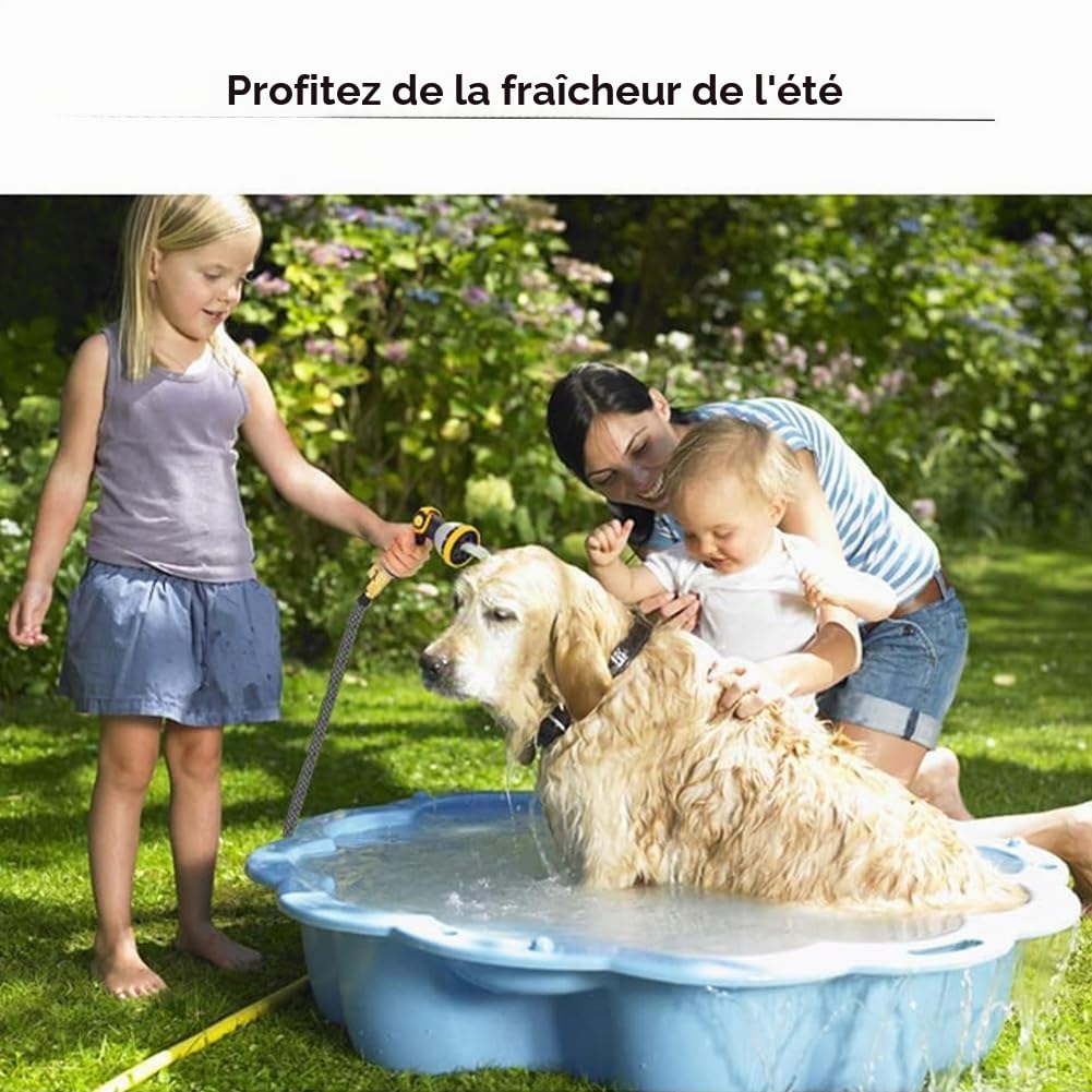 Tuyau d'arrosage de jardin de 60 m, 200 pieds, extensible et plus résistant, tube intérieur en latex double qui empêche les fuites, tuyau magique avec pistolet de pulvérisation à 9 fonctions