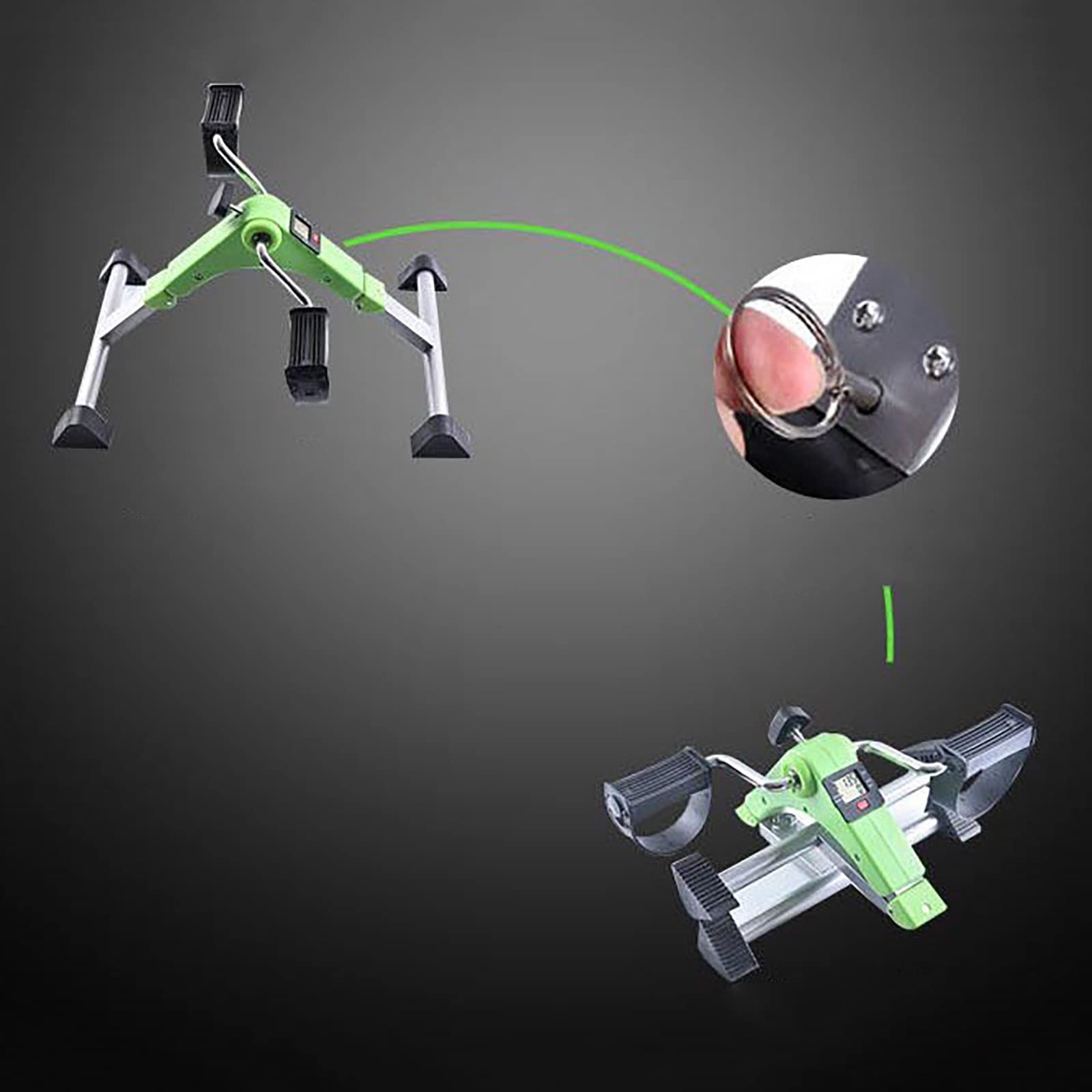 Mini Bicicleta estática, ejercitador de Pedales con Resistencia Variable, Equipo de rehabilitación de Fitness Plegable y Ajustable para Personas Mayores, Ancianos