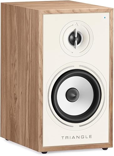 Triangle - Enceintes Actives BOREA BR02 Connect - Enceintes Bibliothèque Bluetooth avec Amplificateur 2X 50W - Audio HD - Entrées Phono/Platine TV Arc & USB - 176 x 310 x 274 mm - Chêne Clair (Paire) - 3