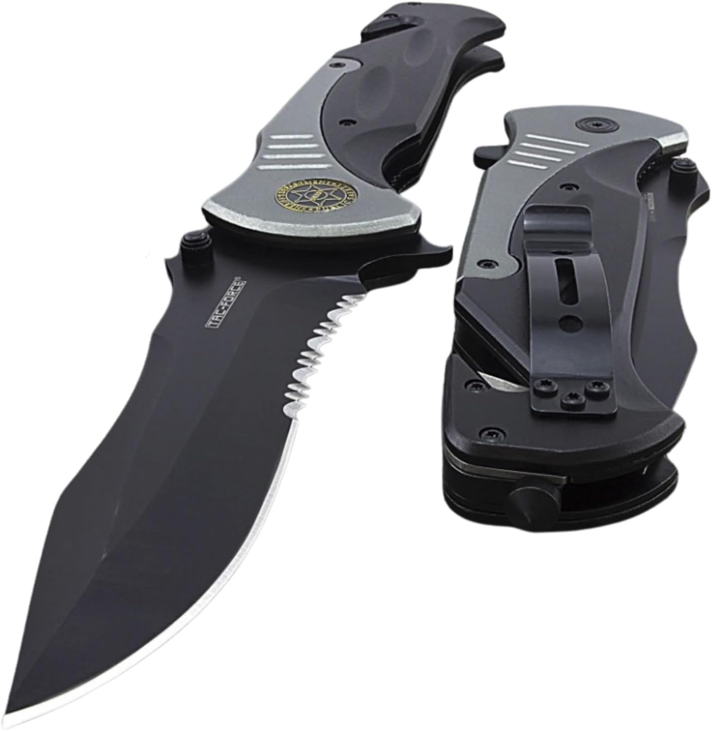 Tac-Force Extra Large Grey 10.5" Folding Blade Assisted Open Pocket Knife