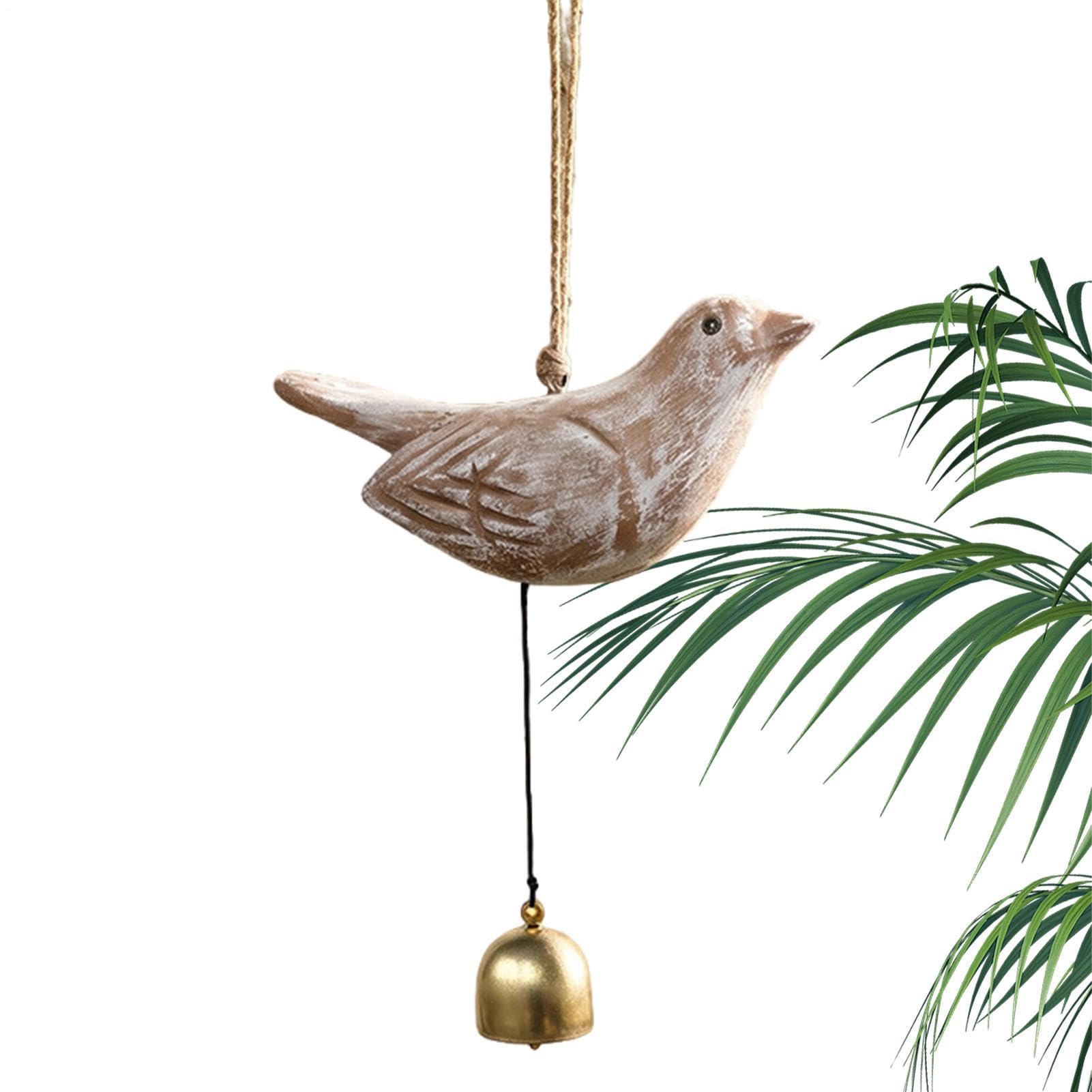Dekoracyjne dzwonki wietrzne, drewniany ornament koliber, dzwon dźwiękowy ze wzorem, biżuteria ogrodowa z akcentami, 29 x 15 x 7 cm, dekoracja zewnętrzna, artystyczne akcesoria na taras