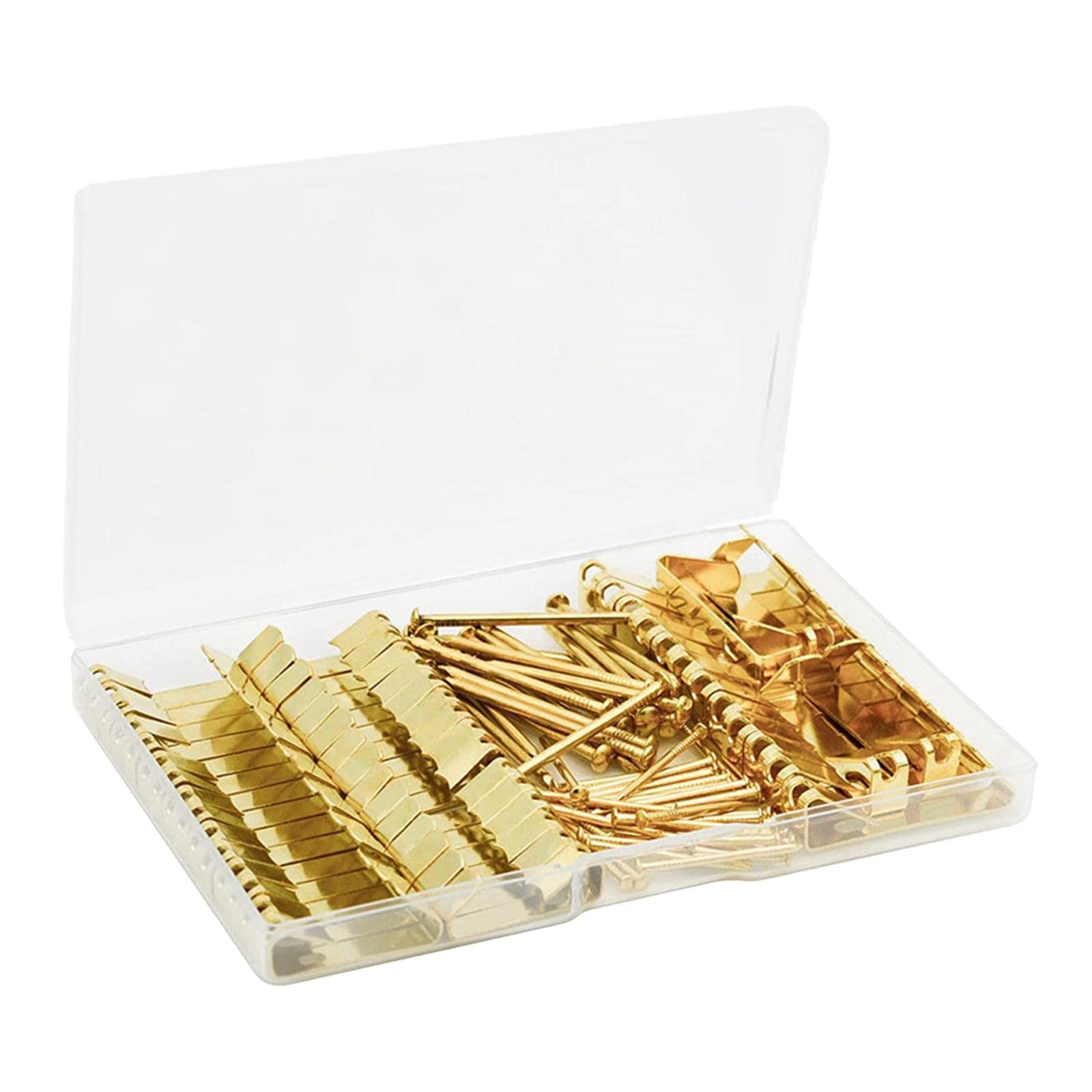 Neaxgeandx Gold 50 Pieces 30Lbs 50Lbs Picture Hanger Hanging Kit Heavy Duty Professional