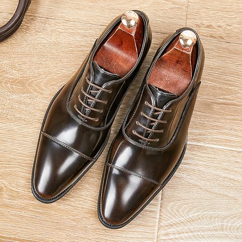 Men's Dress Shoes Formal Business Oxford Shoes for Men Patent Leather Shoes4