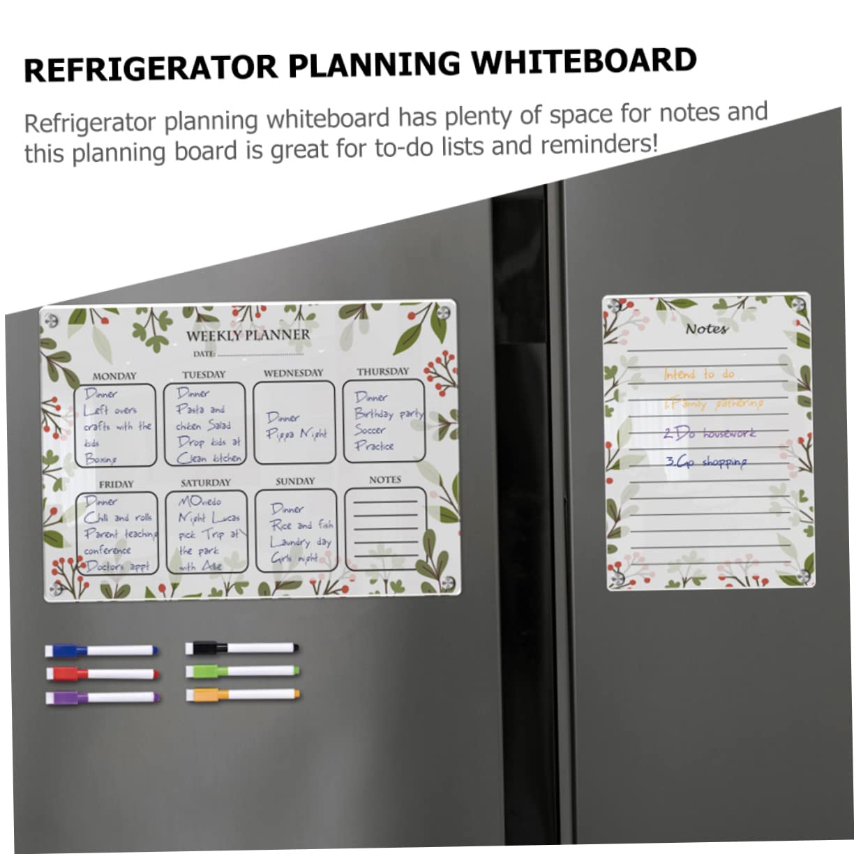 Magnetisches Acryl Whiteboard für Kühlschrank Aufgabenplanungstafel mit Viel Platz für Notizen