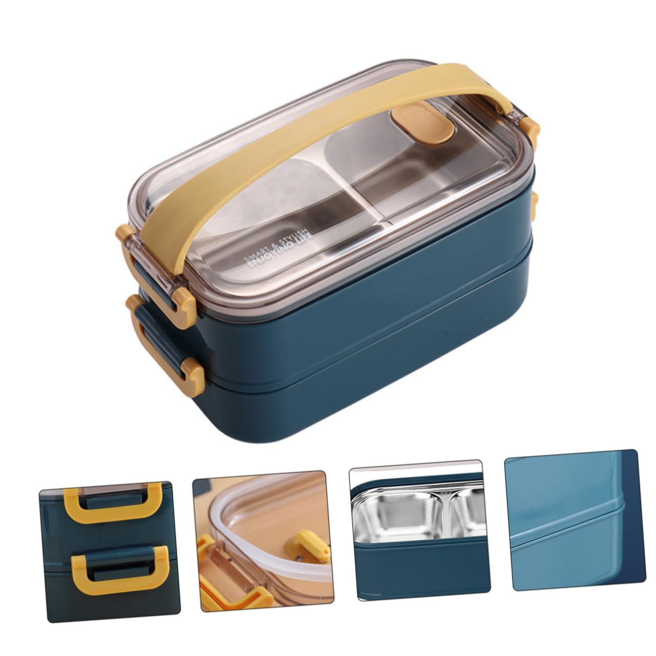 SOLUSTRE Boîte à Déjeuner Isotherme Portable à Double Couche Compartiments