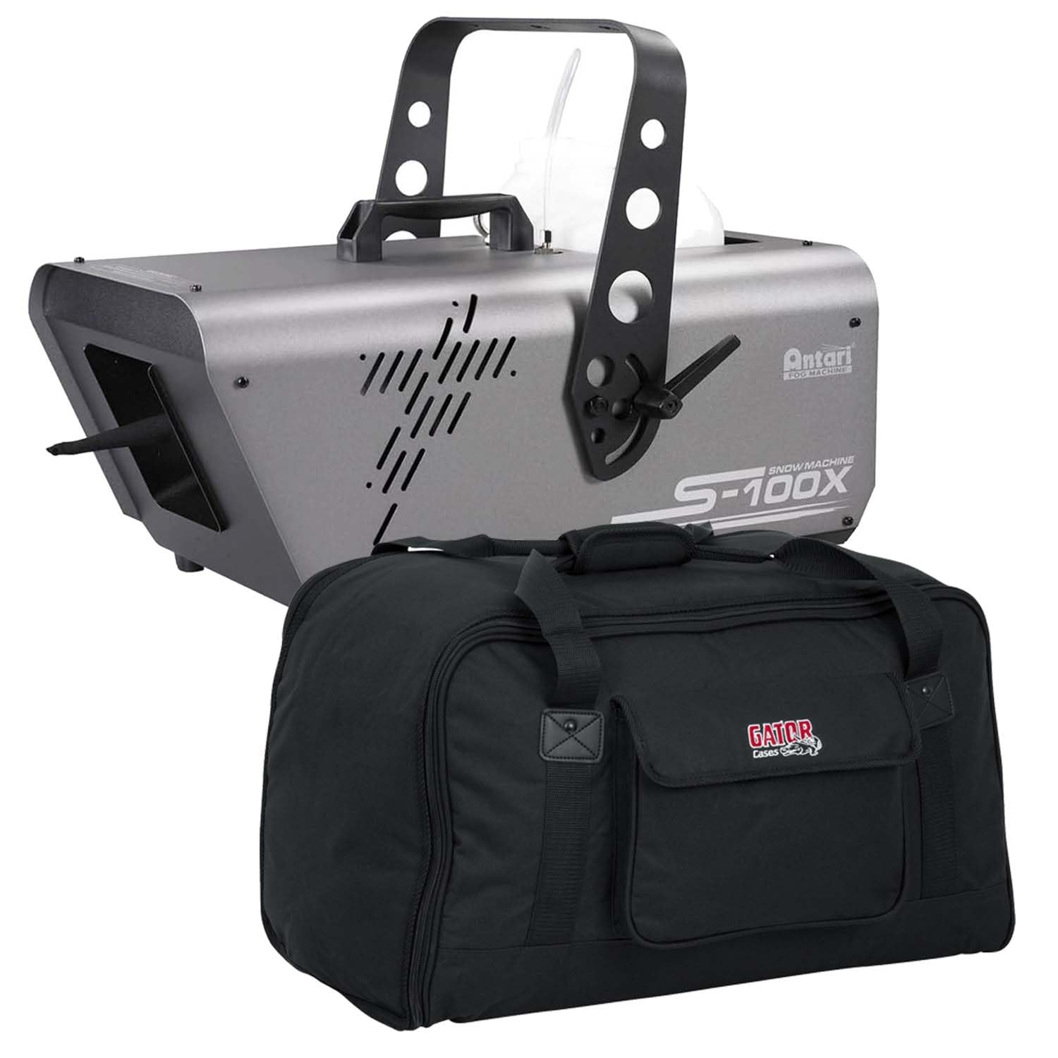 Antari S-100X High Powered Snow Machine, Gator Tote 10 Bag Bundle