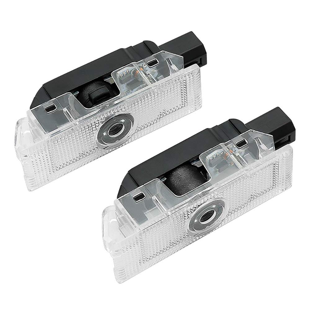 2 pezzi Illuminazione portiera logo di benvenuto Definizione ombra fantasma Decorazione auto LED Porte per auto Luci di ingresso Lampada emblema 3D (Per 500x)