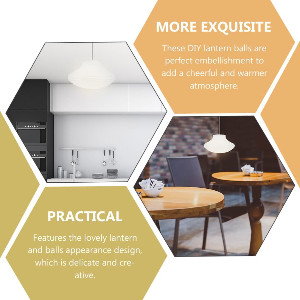 DOITOOL DIY Party Supplies 2pcs Shaped Paper Lanterns Creative Decorative Lantern Balls for Wedding for Kids