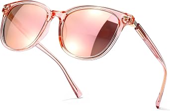 SIPHEW Womens Mirrored Polarized Sunglasses - Cat Eye Oversized Sun Glasses w UV Protection for Women