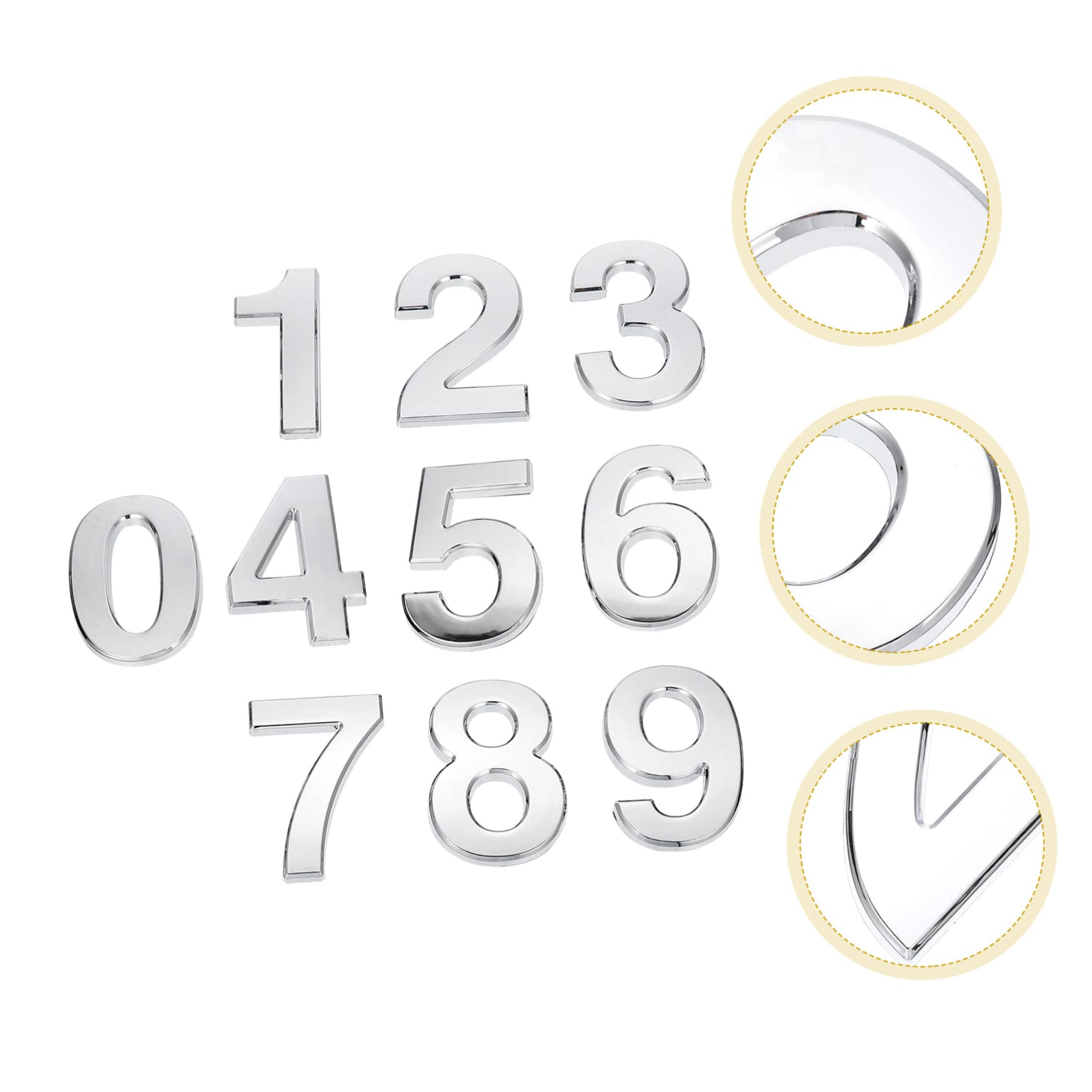 BESTonZON 20pièces Numéros De Maison Autocollants Adhésifs Pour Décoration De Boîte Aux Lettres Et Signalisation