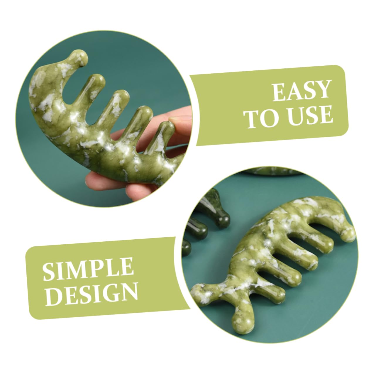 5pezzi Pettine Massaggiante Per e Capelluto Strumento Per Muscolare e Dei Design Portatile Per e