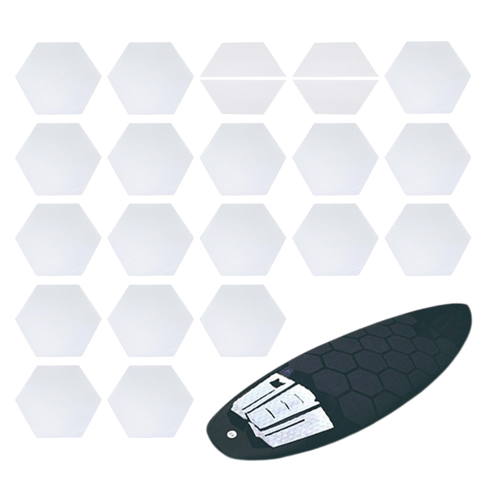 Tappeto Antiscivolo per Tavola da Surfing Adesivi Esagonali Antiscivolo | Tappeto Trazione Esagonale Surf Per Kayak Pontoon Sport Estivi Attività All'aperto Snowboard Skateboard E Paddleboar