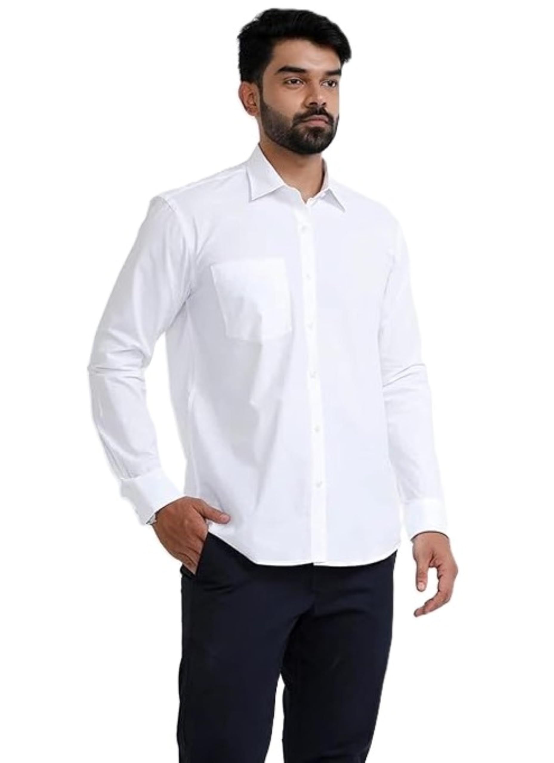 Men's Pure Khaadi Cotton Full Sleeves Solid Casual Shirt