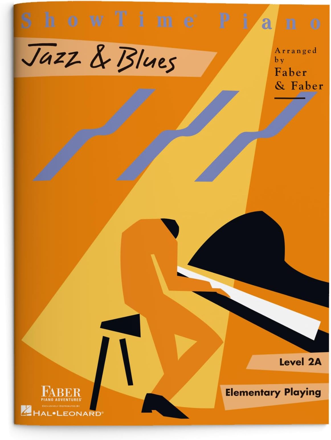 ShowTime Piano: Jazz & Blues - Level 2A | Beginner Jazz Blues Piano Sheet Music Book | Easy Piano Songbook for Kids and Students | Faber Piano Book with Fun Rhythmic Music Practice for Young Pianists