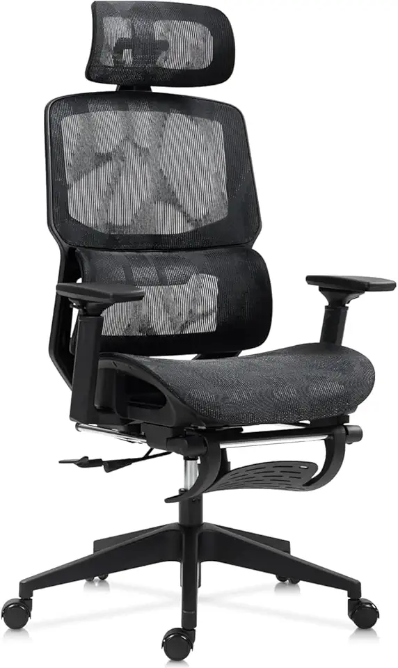 Cadeira de Escritório Ergonômica com Apoio para a Coluna, Altura Ajustável, Assento Confortável e Design Moderno para Uso em Escritórios, Home Office ou Estudo - Posture Office