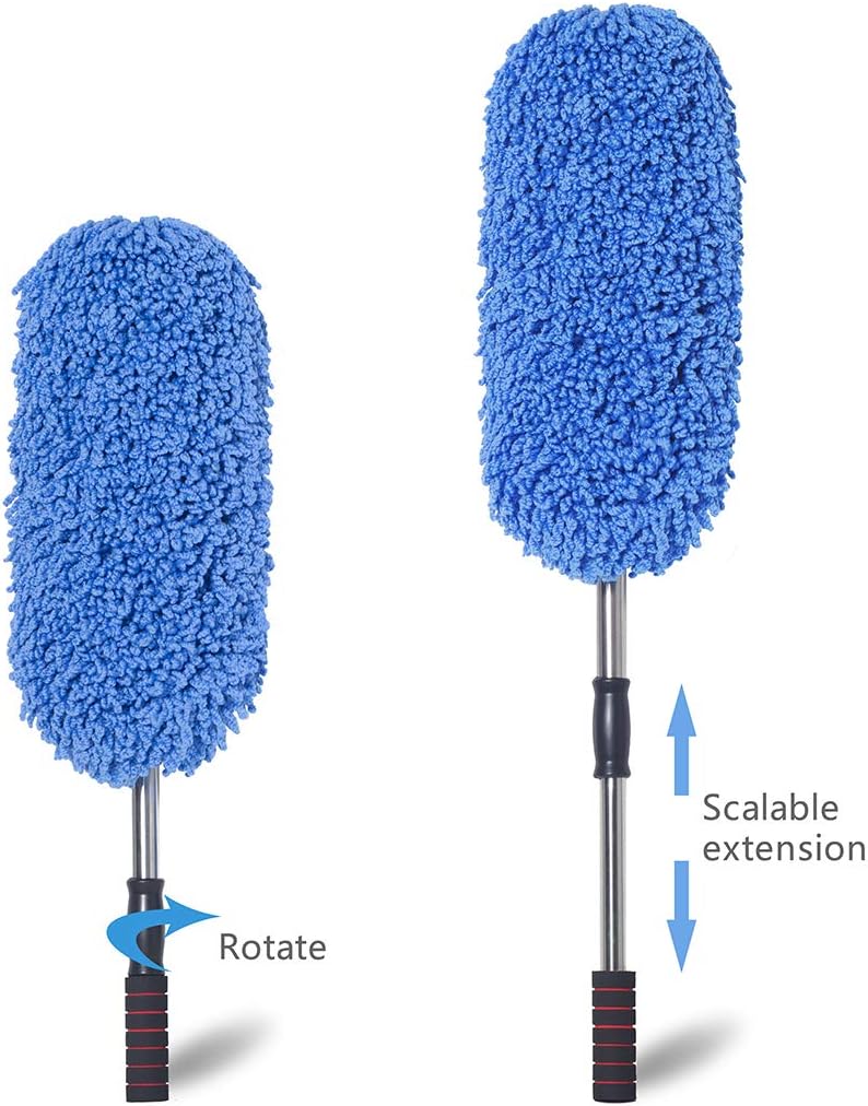 Microfiber Car Duster Extendable Handle Interior Exterior Multipose