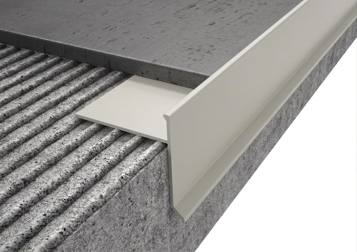 Profilo Gocciolatoio SLIM in Alluminio per Balconi e Terrazze |Accessori | Protezione Infiltrazioni e Drenaggio Acqua Piovana [2.7m] (Profilo SLIM Grigio chiaro RAL 7038)