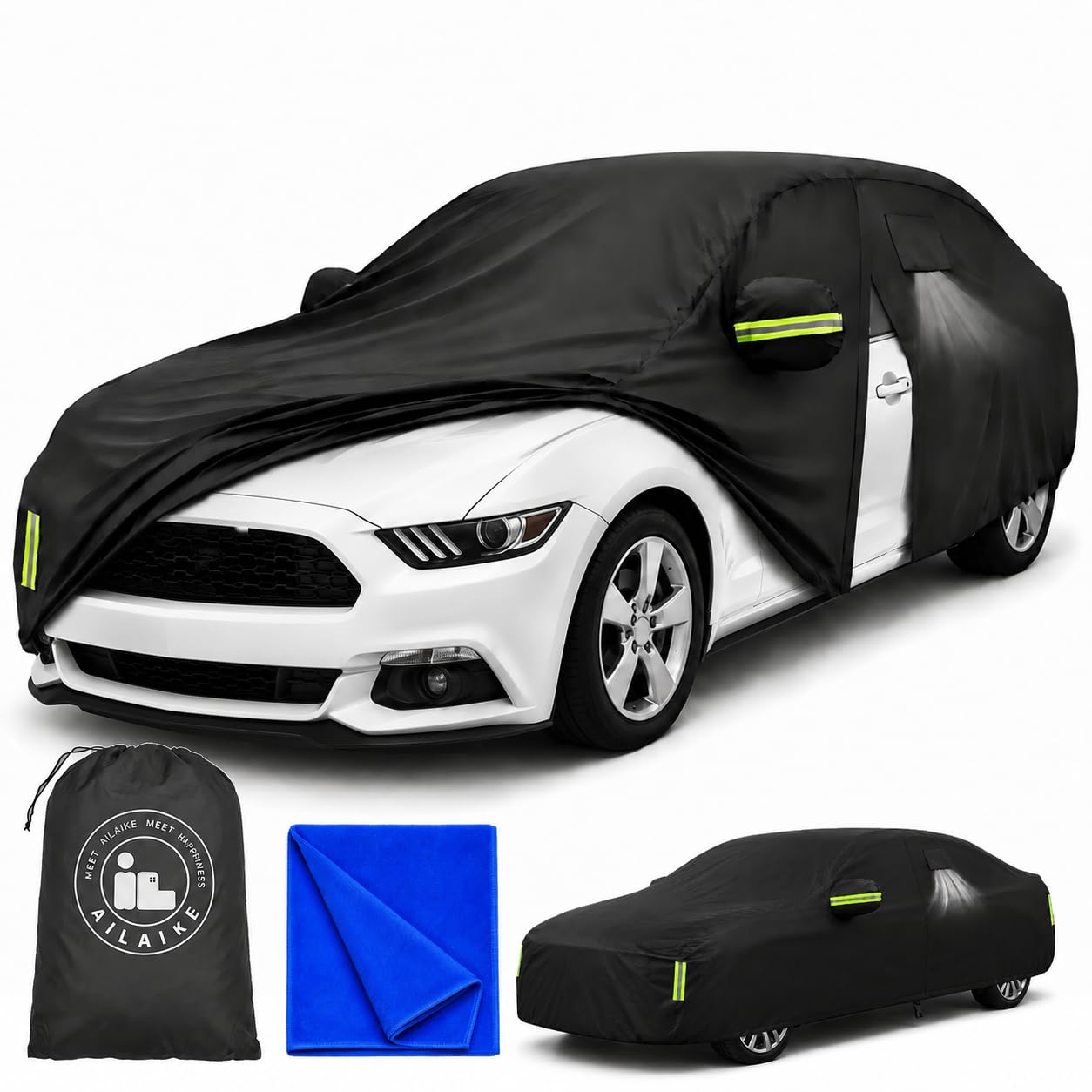 Car Cover Waterproof All Weather Custom Fit for Mustang 2005-2025.