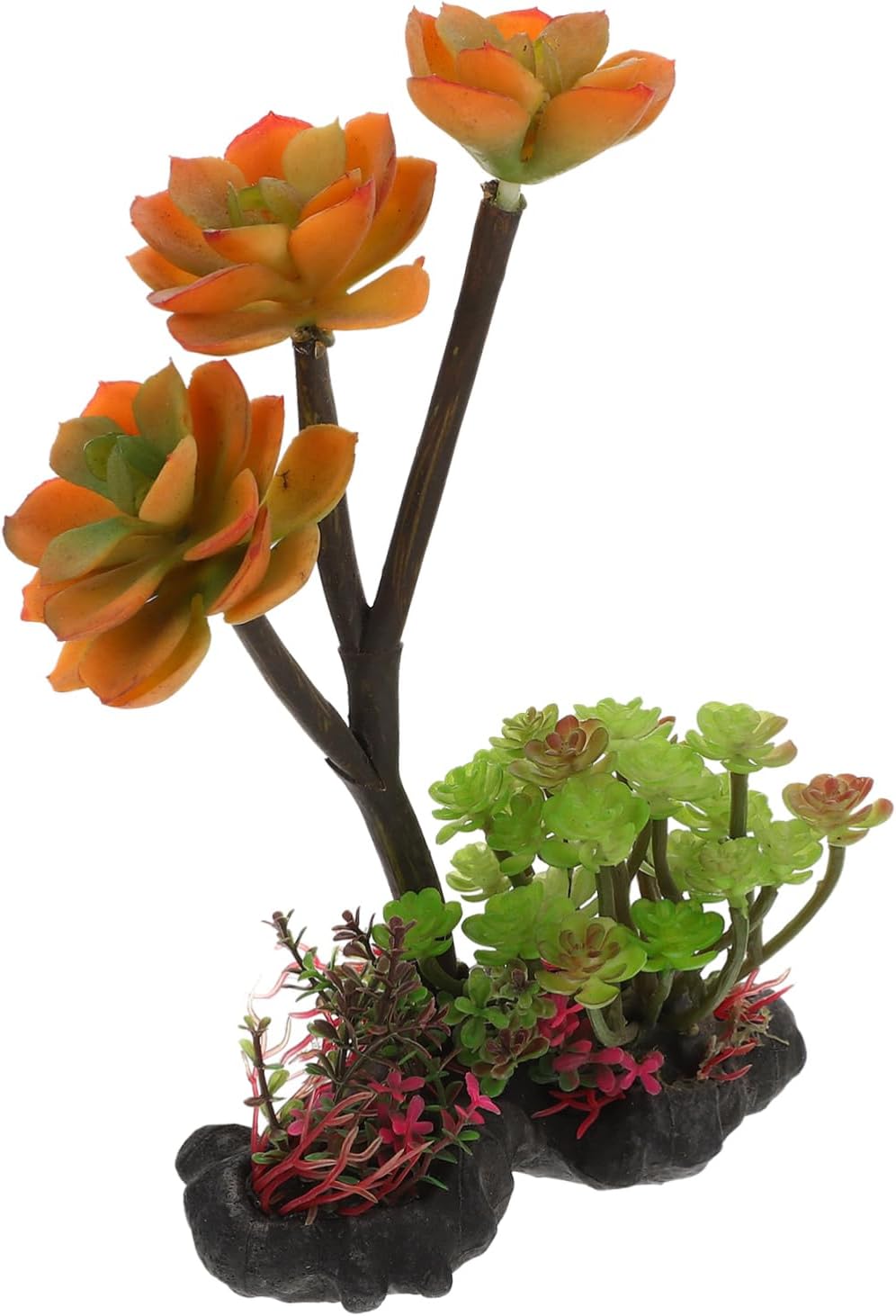 Plastic Aquarium Decoration Lifelike Artificial Plant for Fish Tanks Water Plant Ornament for Home Decor Compact Non-Fading