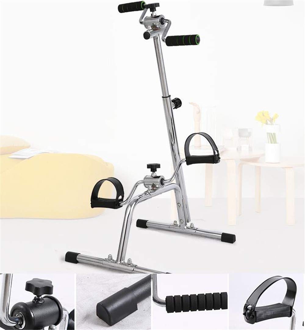 Bicicletta per riabilitazione stepper, attrezzatura per riabilitazione con corsa regolabile, pedaliera portatile superiore e inferiore, bici per esercizi per braccia e gambe per anziani e anziani