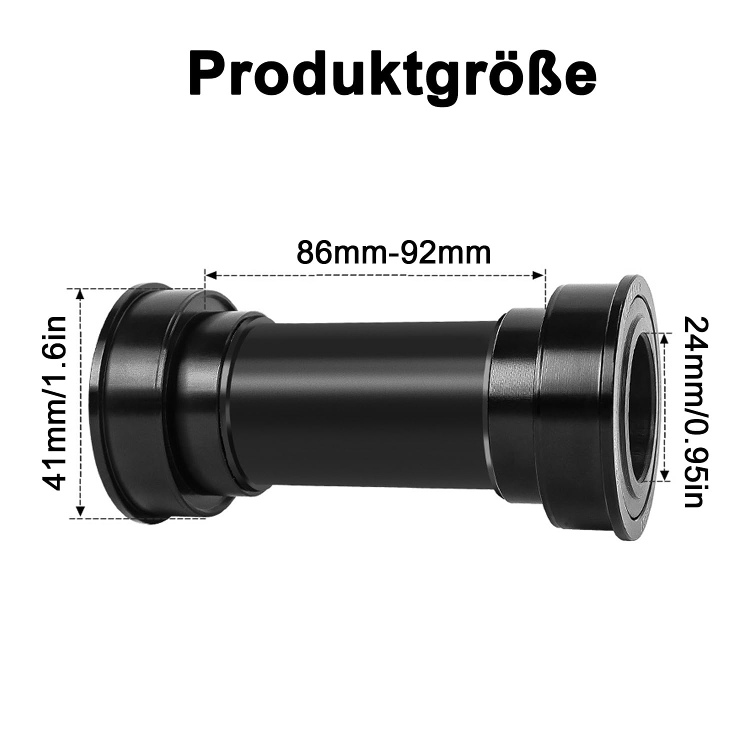 Cuscinetto interno per bicicletta, BB92 per bici da strada con albero cavo integrato, 24 mm, cuscinetto interno con albero cavo integrato per Dub BB86/92 MTB, accessori per biciclette
