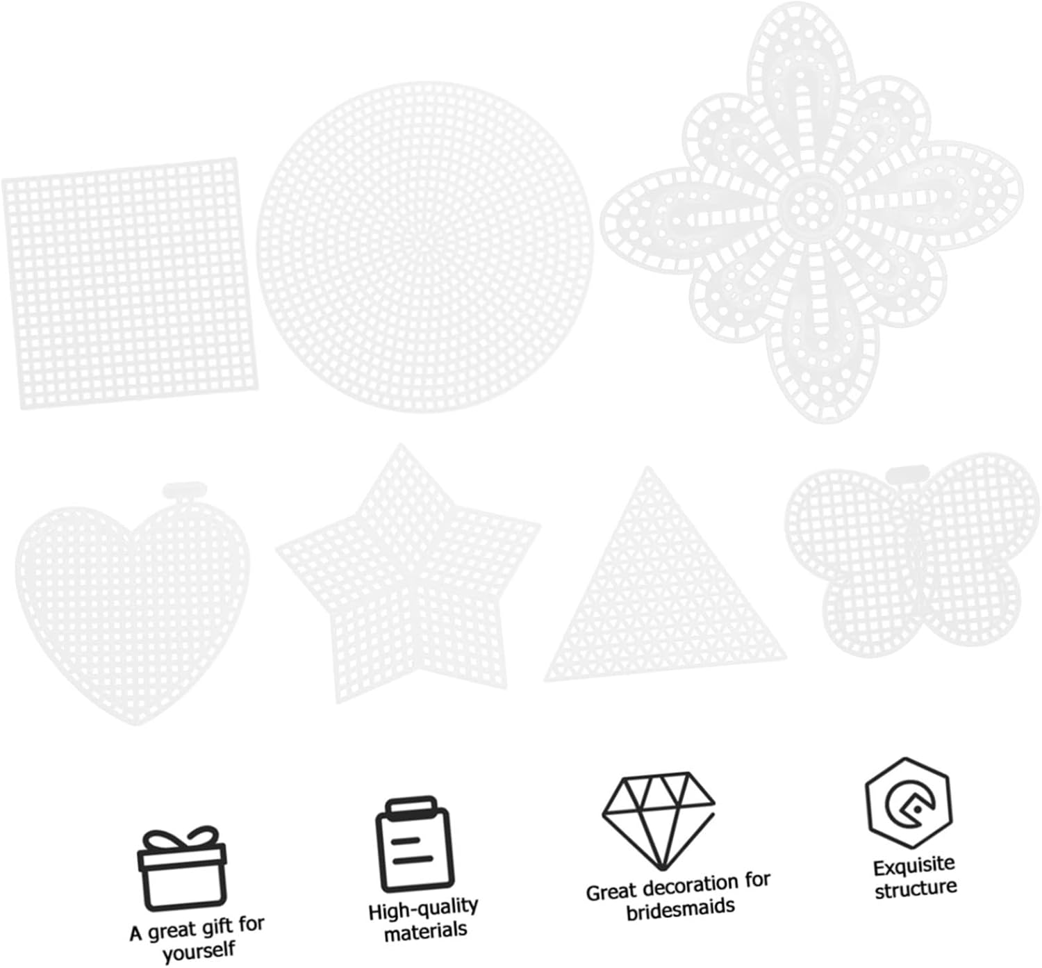 70sheets Butterfly Embroidery Mesh Canvas DIY Cross Stitch Plastic Mesh Embroidery Squares