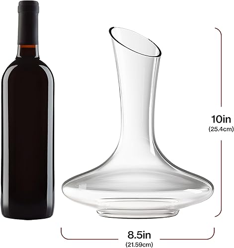 Miniatura 9 de Le Chateau Large Elegant Crystal Wine Decanter with Aerator – 750ml Glass Decanter – Hand-Blown Lead-Free Clear Glass Carafe with Aerator – Hand