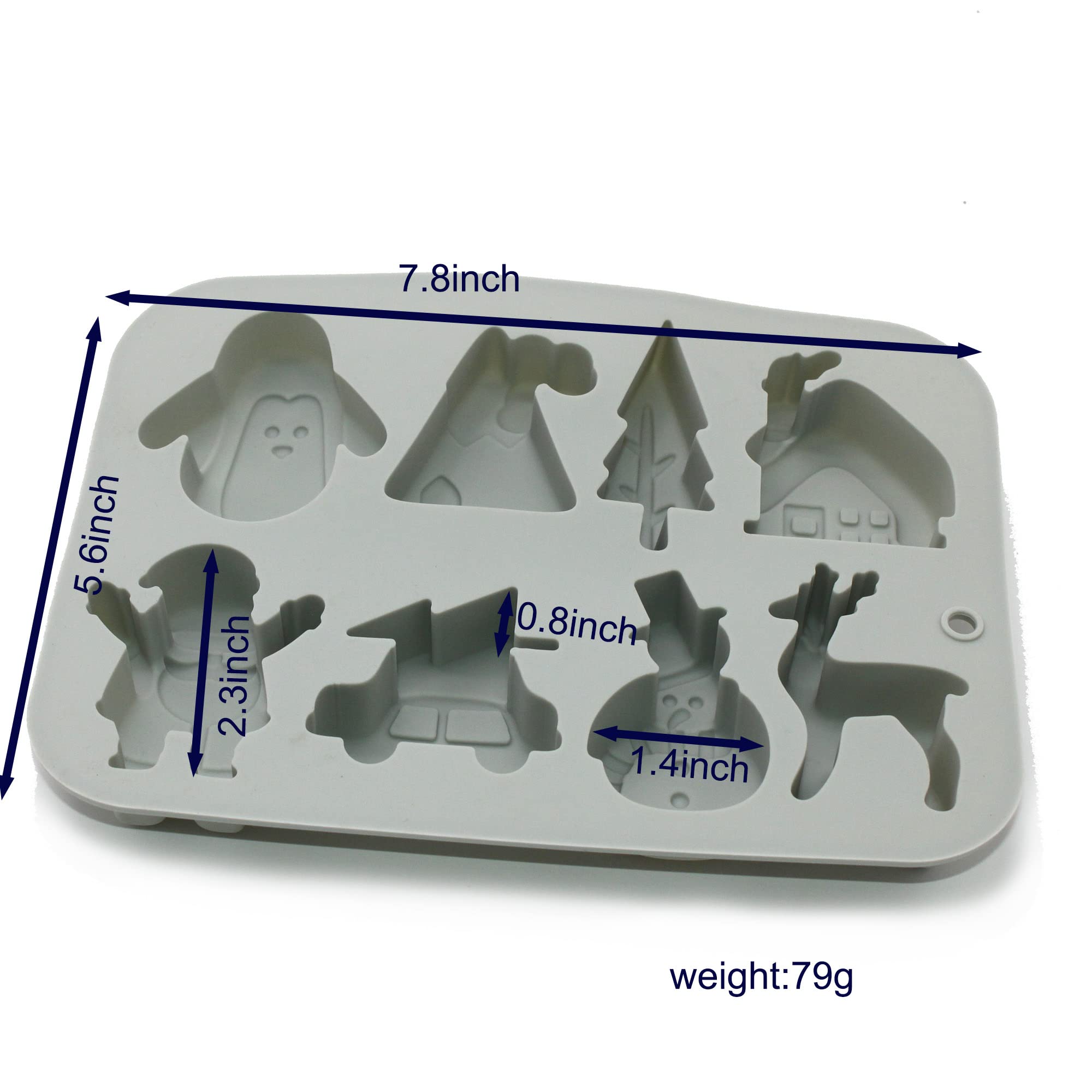 X-Haibei Christmas Silicone Mold - Bauble, Star & Snowflake Shapes For Cocoa Bombs & Resin