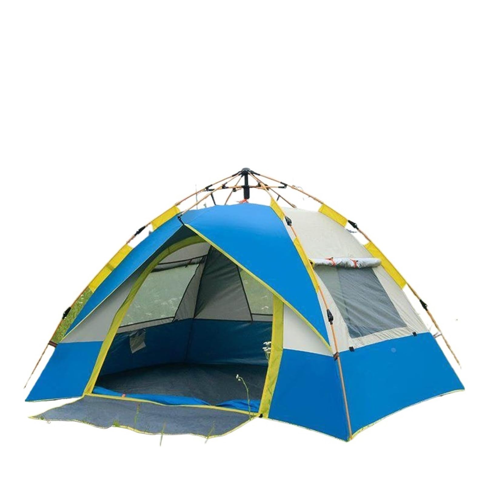 Mehrfarbiges Outdoor-Zelt mit Einer Tür und DREI Fenstern, Sonnen- Regenschutz for Strand, Camping, Wandern, Bergsteigen