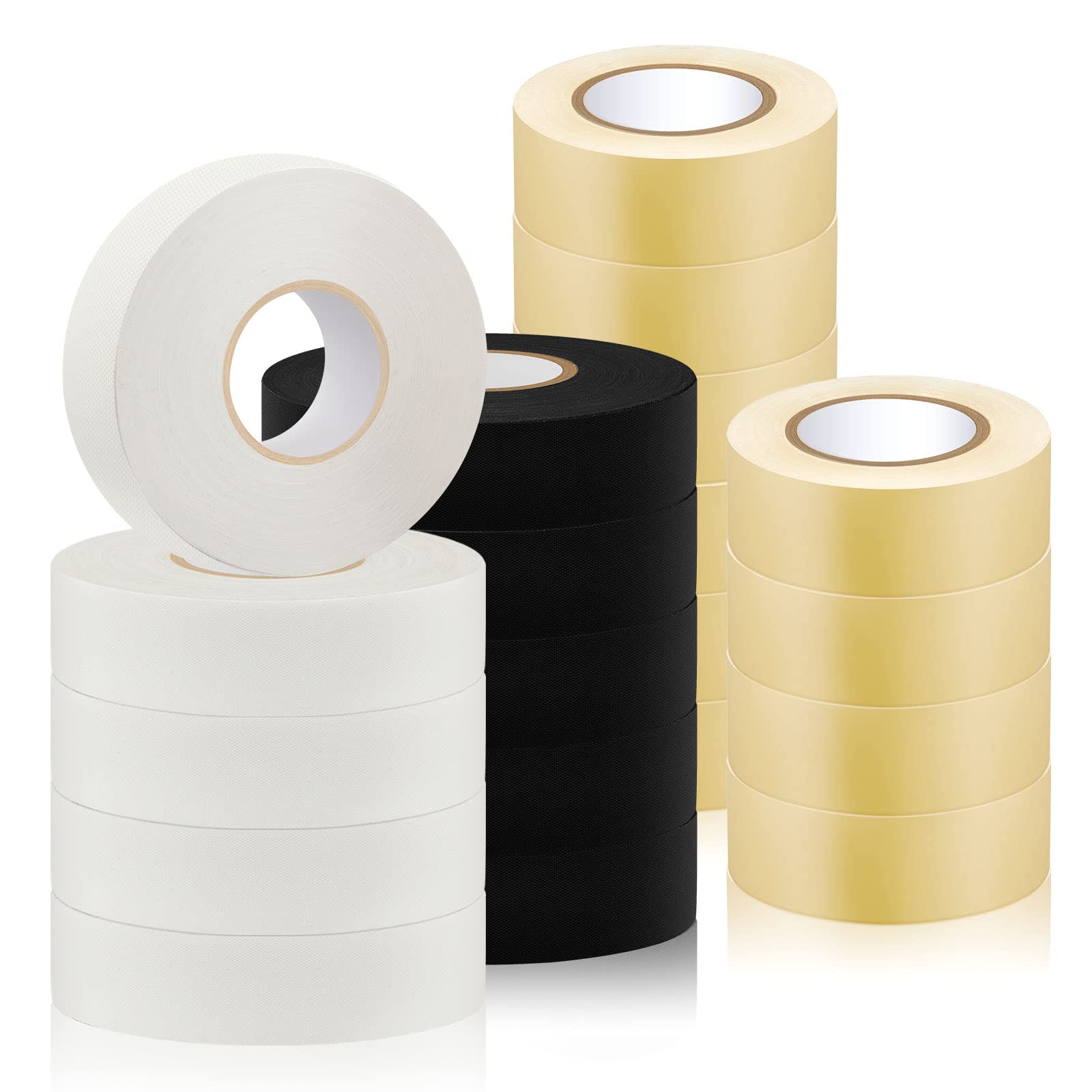 Meooeck20 Roll Hockey Tape Multipurpose Tape Roll Strong Adhesive Hockey Stick Tape Shin Pad Sock Tape Hokey Sports Gifts for Gear Accessories Equipment, Easy to Apply Stretch