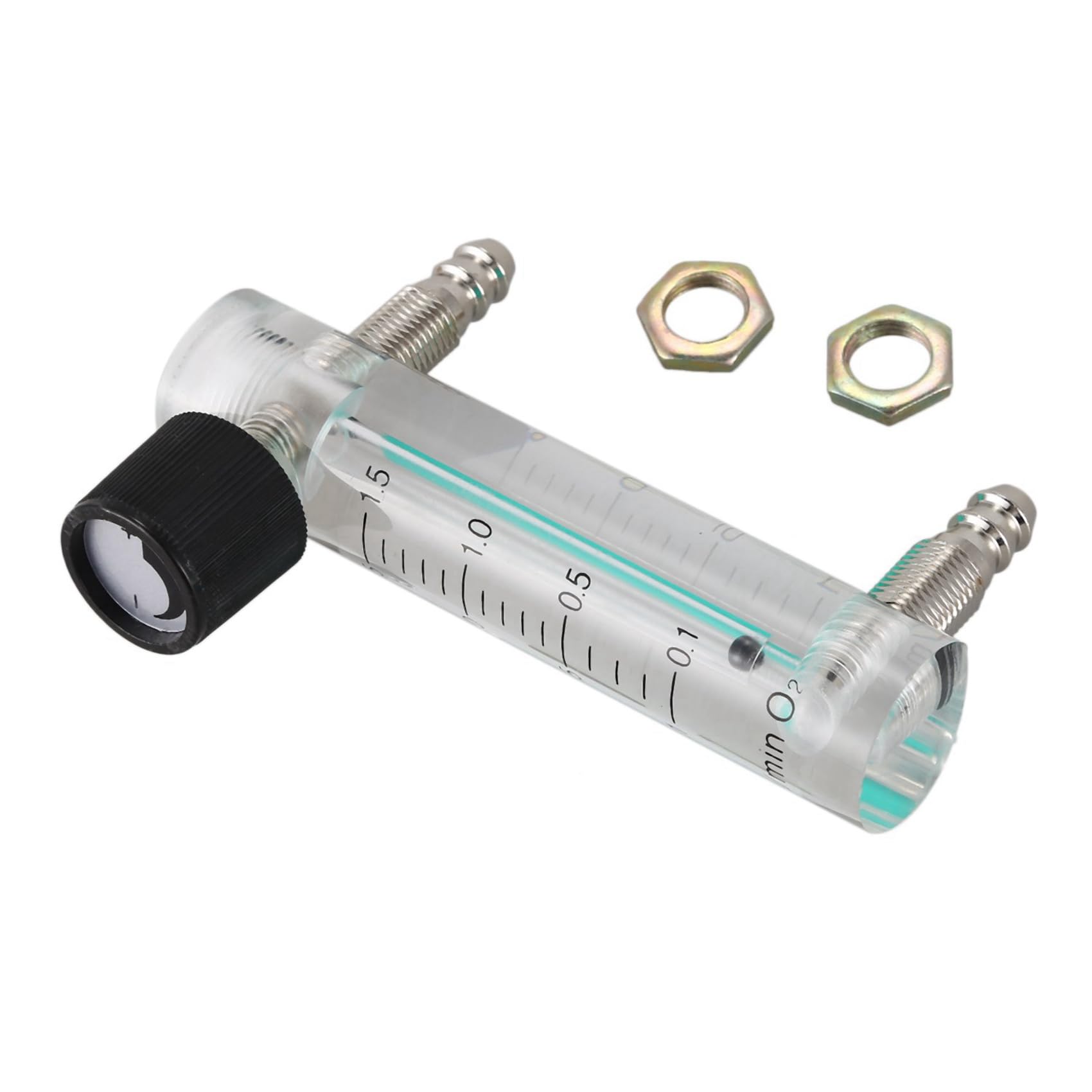 10X 0.1-1.5Lpm 1.5L Misuratore di Misuratore di Ossigeno Flussometro con Valvola di Regolazione per Ossigeno Air Gas