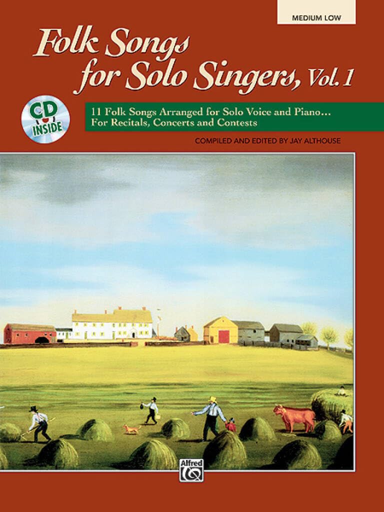 Folk Songs for Solo Singers: Medium Low (Paperback Book & CD)