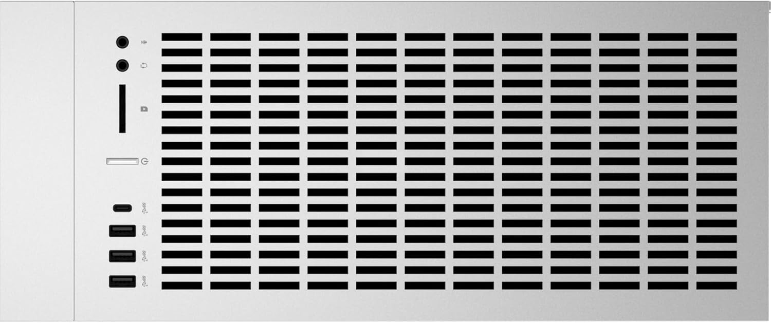 Close-up view of the front panel ports on HP Envy TE02 Desktop