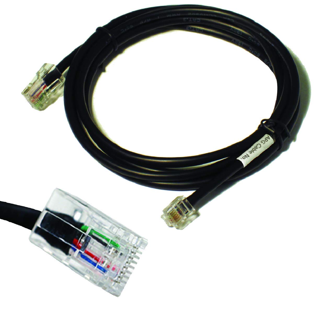 APG CASH DRAWERPrinter Interface Cable | CD-101A-10 | Cable for to Printer | 1 x RJ-12 Male - 1 x RJ-45 Male | Connects to EPSON and Star Printers | 10' Length
