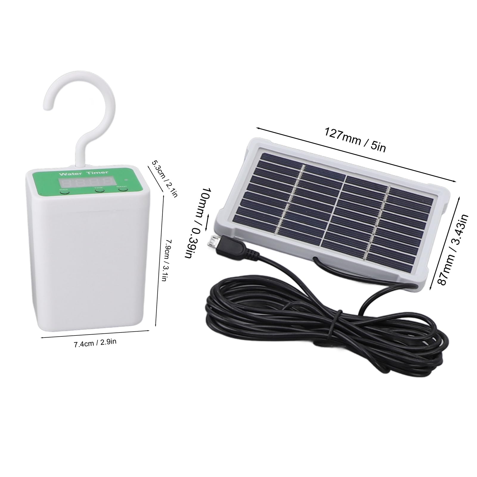 Irrigatore Automatico per Piante, di Irrigazione Ad Energia Solare con Timer e Design Impermeabile per Giardino, Respinge Animali e Uccelli