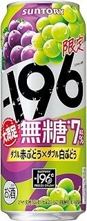 -196 無糖 ダブル赤ぶどう×ダブル白ぶどう 500ml 24本 【ぶどうの圧倒的な果実感】 [サントリー チューハイ ALC.7%]　イチキューロク